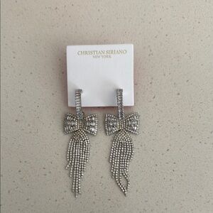 Christian Siriano Silver  Dangle Earrings